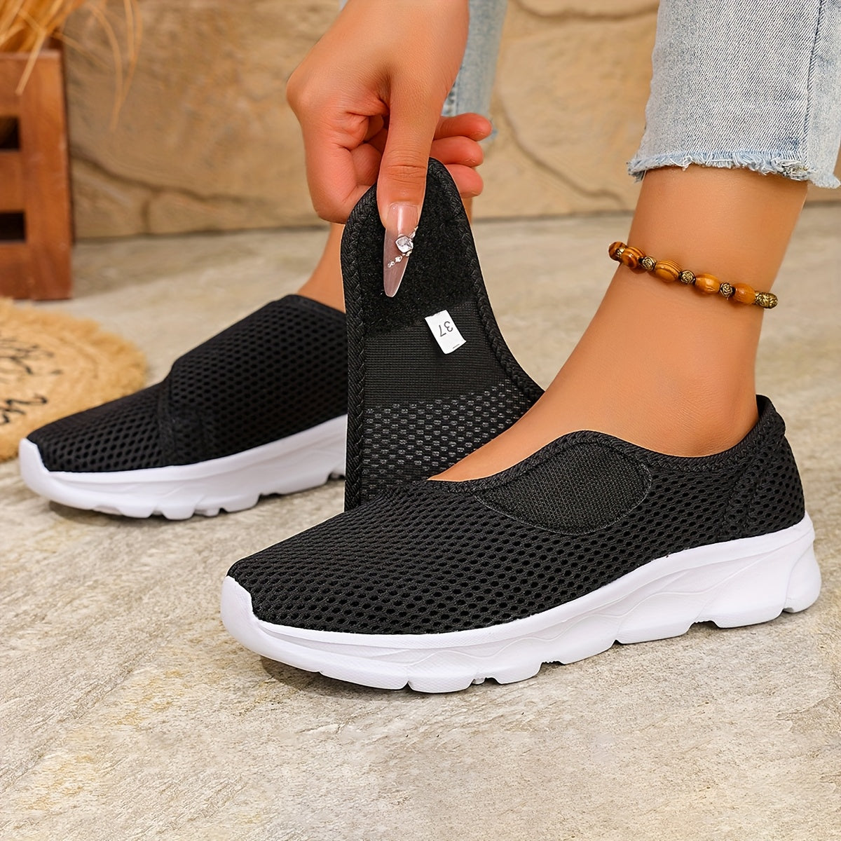 Unisex Orthopedic Sneakers for Wide Swollen Feet Adjustable Soft Soles