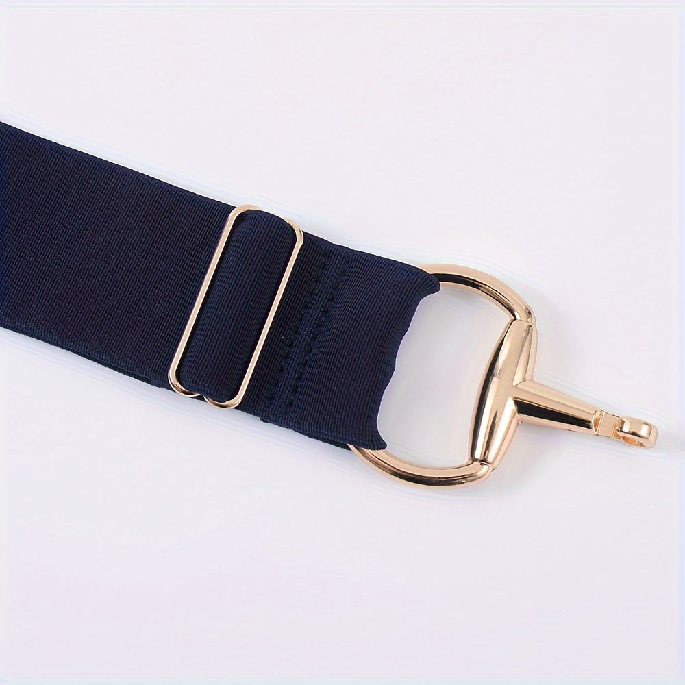 Women's Equestrian Waist Belt with Golden Metal Buckle Fashion Girdle Accessory