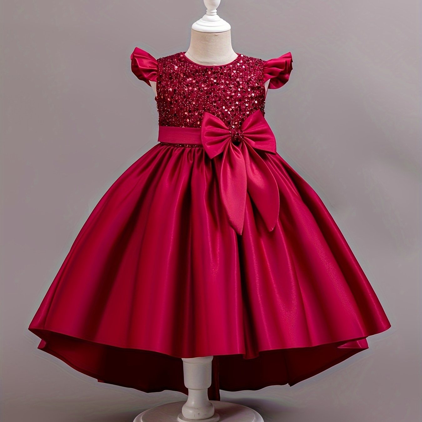 Girls' Sequin Princess Dress for Girls 12 and Under Polyester for Parties Vacations