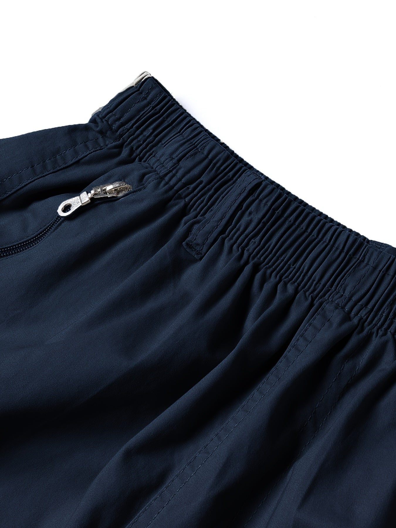 Erkaklar uchun paxta kargo shortlari, nafas oladigan mato, tortishqichli bel, fermuarlı cho'ntaklar, tasodifiy yozgi kiyim uchun ideal.