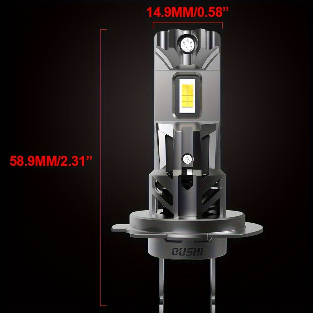 Car LED Headlights 6500K High Power Mini Size Super Bright 2PCS