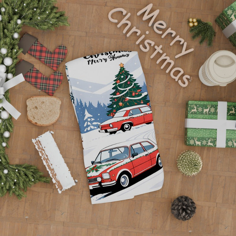 Christmas Decor Wall Hanging 18x66cm Winter Scene with Christmas Tree