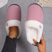 Women's Warm Plush Indoor Slippers, Non-slip Cozy Soft Sole Slides