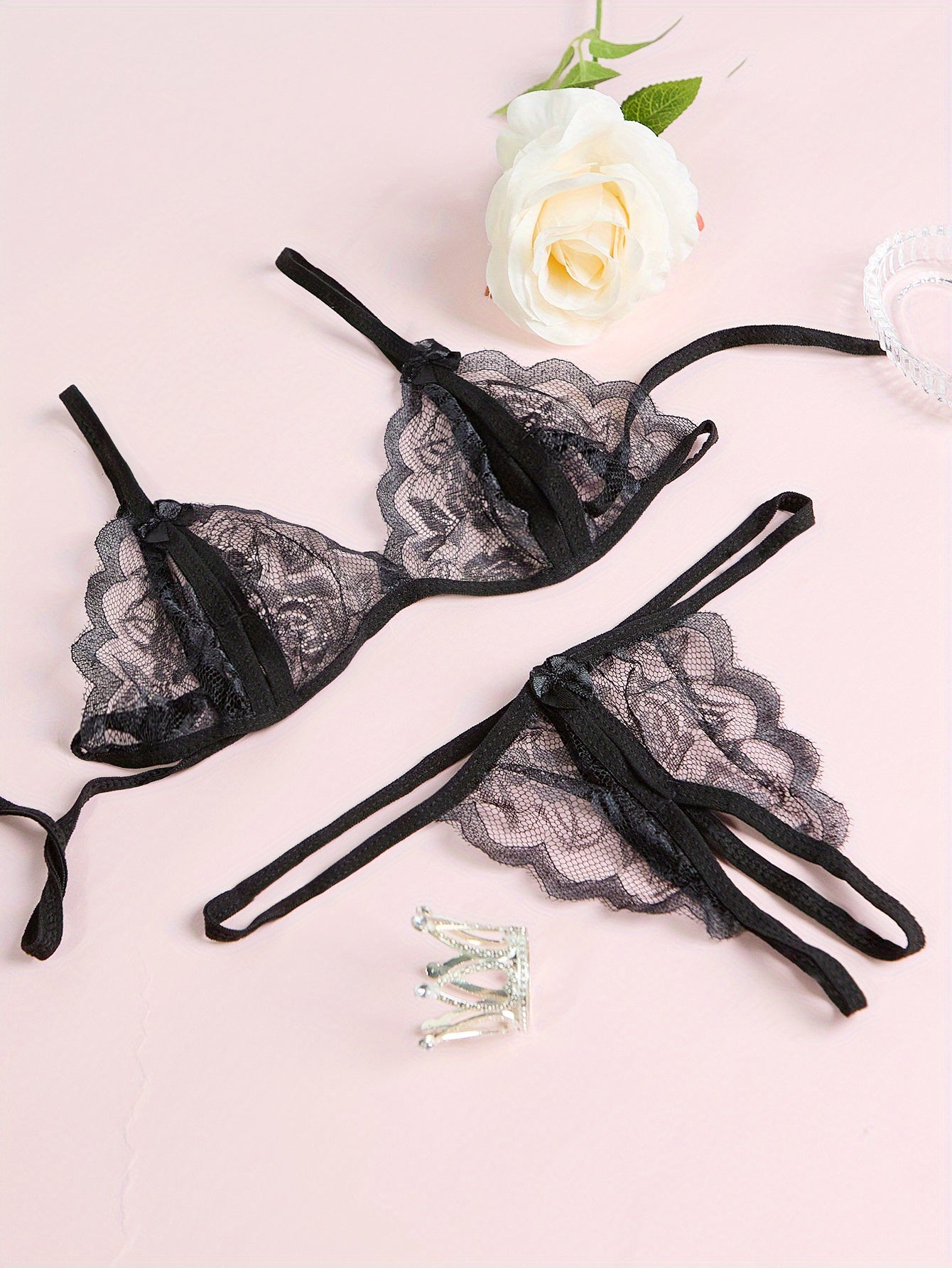 Lingerie Set for Women Lace Holiday Gifting Romantic Underwear