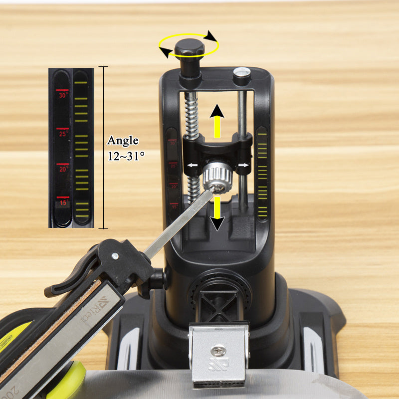 Knife Sharpener System with Fixed Angle and Diamond Whetstone for Chef's Knives