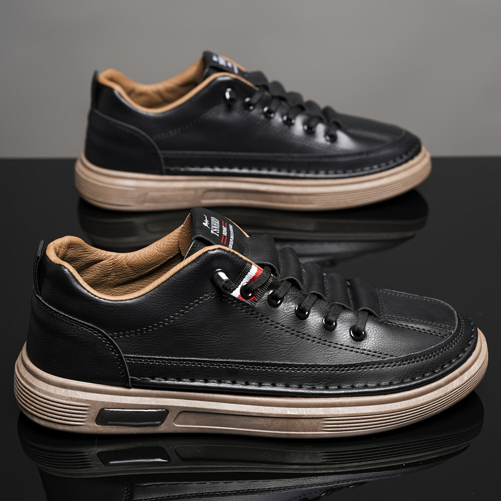 Men's Casual Sports Sneakers with PVC Sole and PU Upper