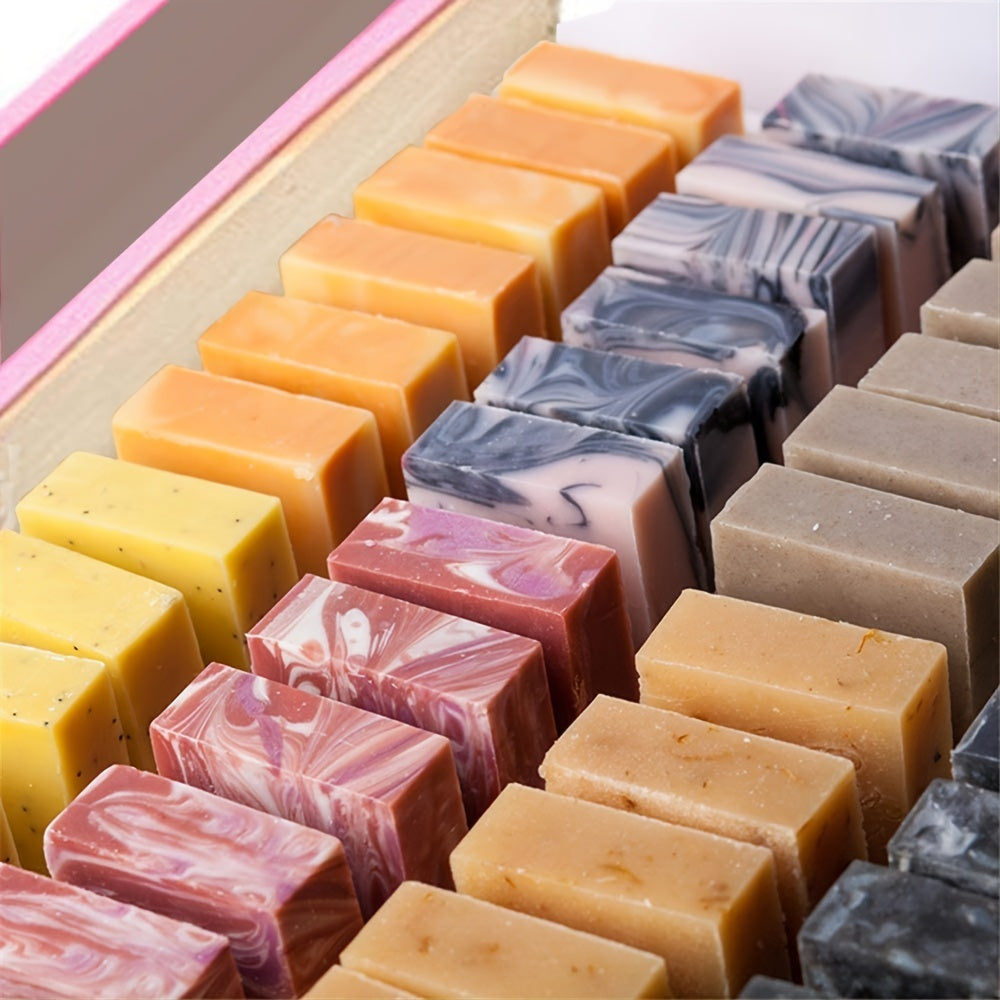 42oz Silikon sovun qoliplari yog'och quti bilan qo'lda va DIY sovun tayyorlash uchun