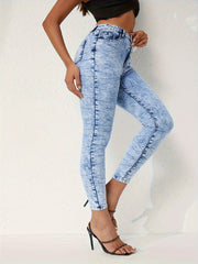 Women's High Stretch Tie-Dye Jeans Durable Comfortable Casual