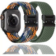 Nylon Braided Sport Wristband for Apple Watch Adjustable Parachute Buckle Compatible with Series 1-10 SE Ultra