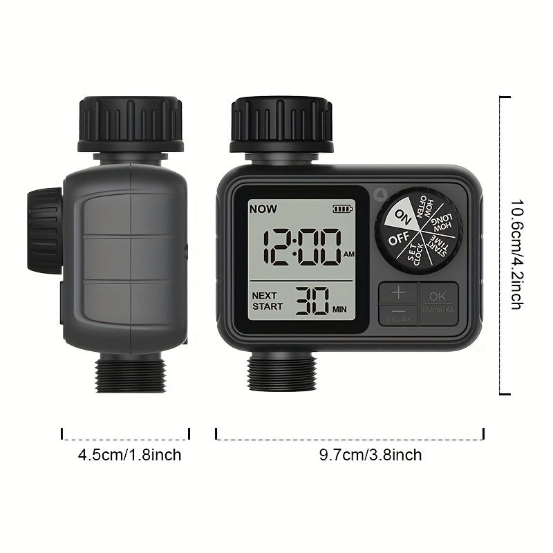 Цифровой электронный водяной таймер для уличного капельного орошения 10,67x9,65x4,57 см