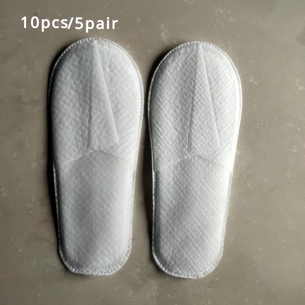 Paquete de 10 zapatillas desechables de fibra no tejida para huéspedes de hoteles y spas