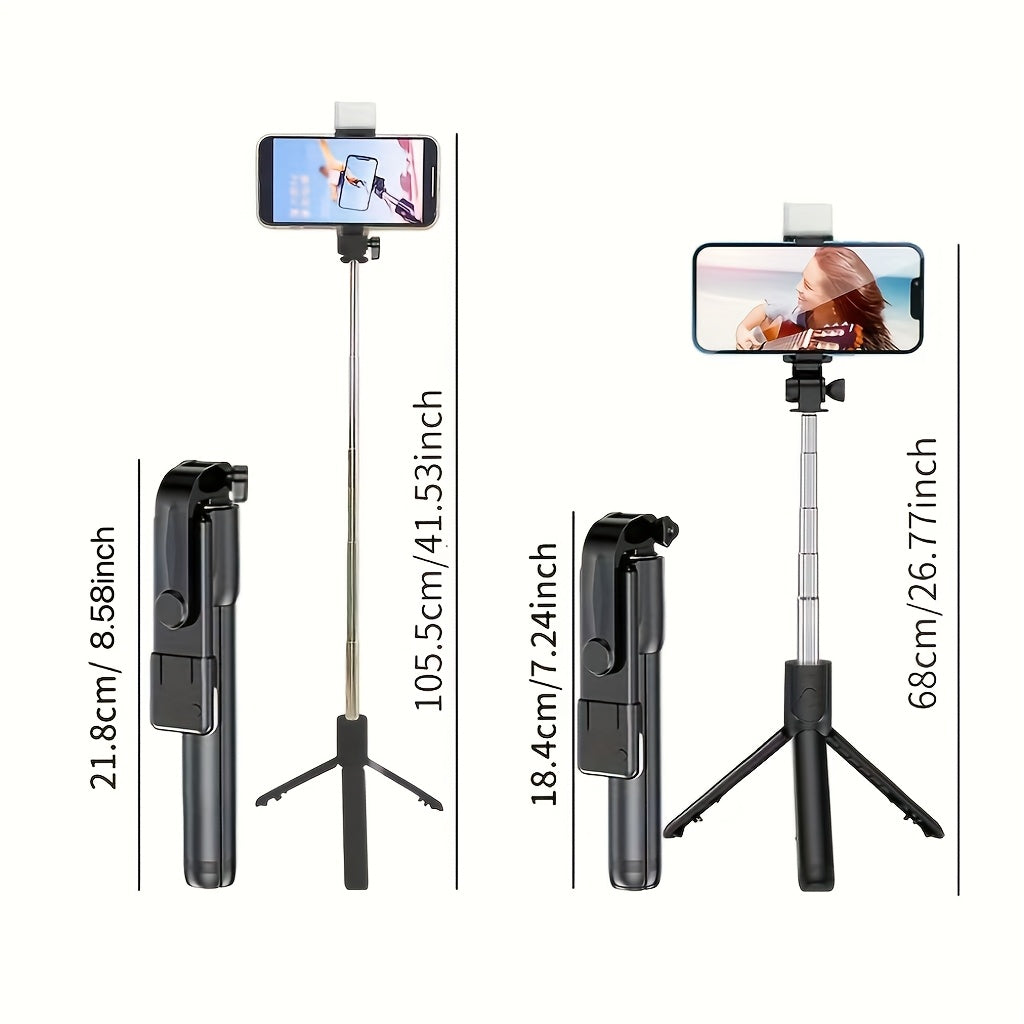 Wireless Selfie Stick Tripod with Remote Control for Smartphones