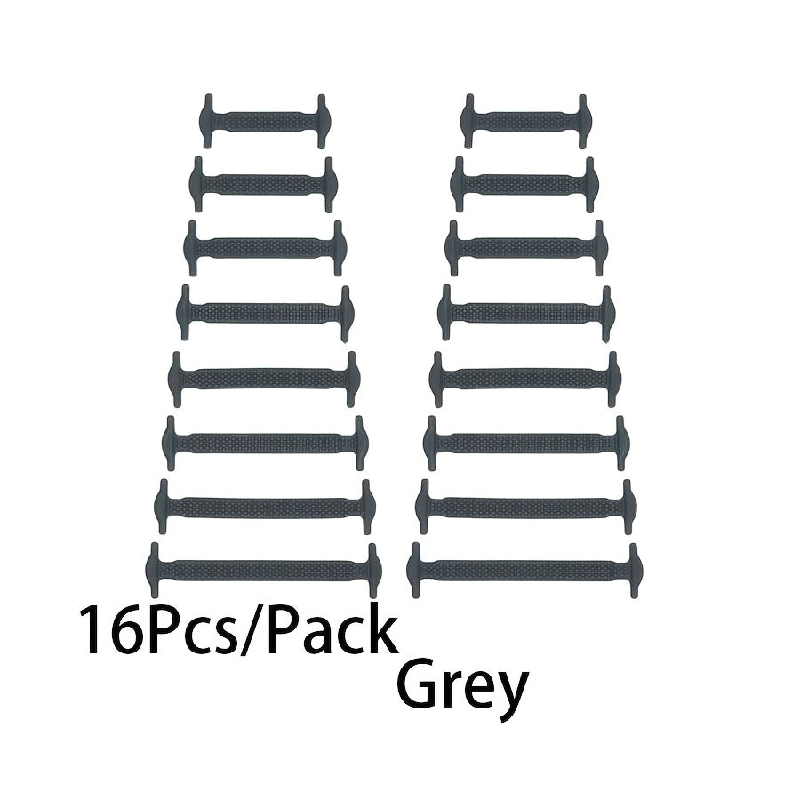 16 Pcs Elastic No-Tie Shoelaces Silicone Quick-Fit Durable Replacement