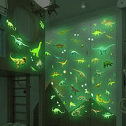 Glow in the Dark Dinosaur Wall Stickers for Living Room Bedroom Decor
