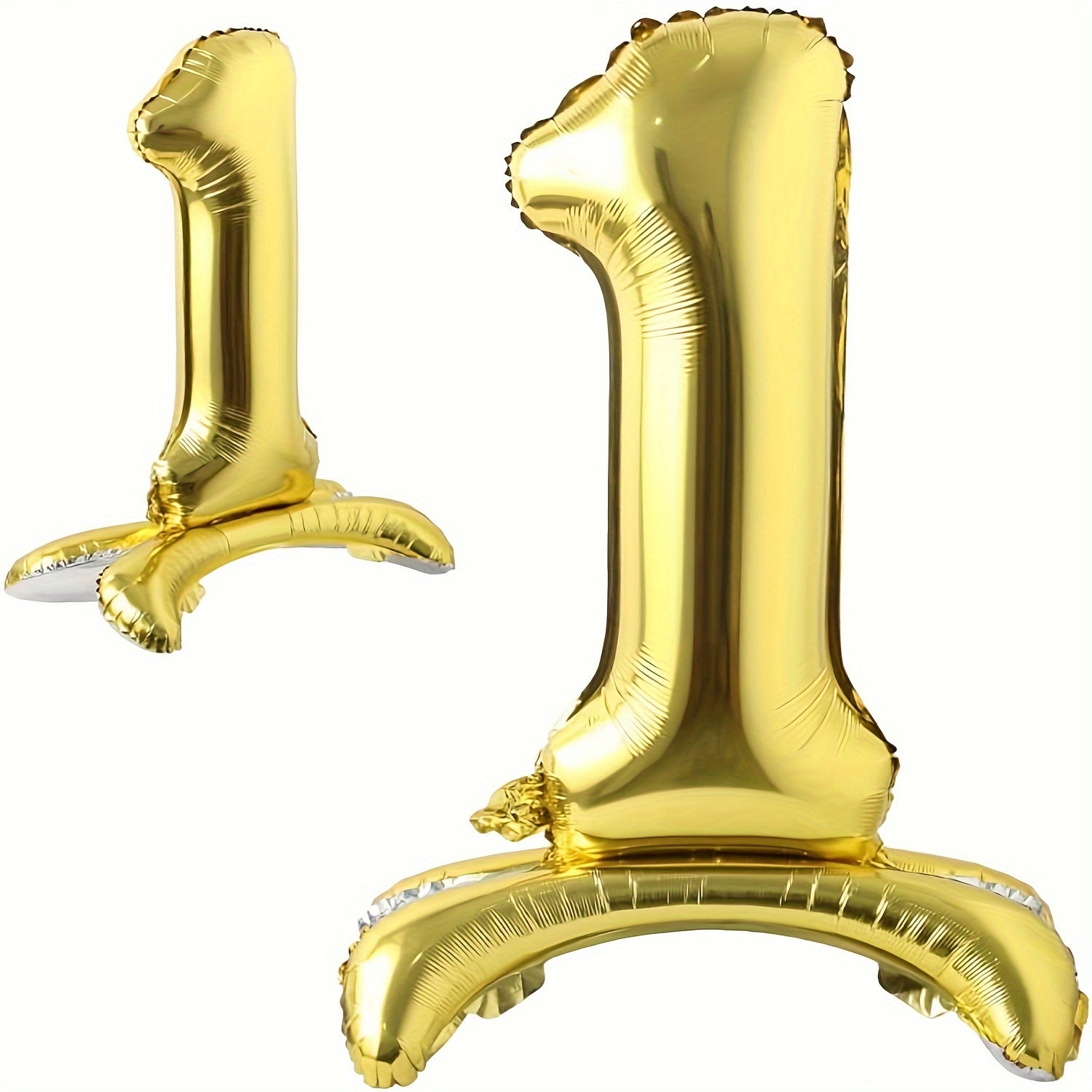 Kit de globos con número de foil dorado con soporte 81cm de aluminio metálico para celebraciones