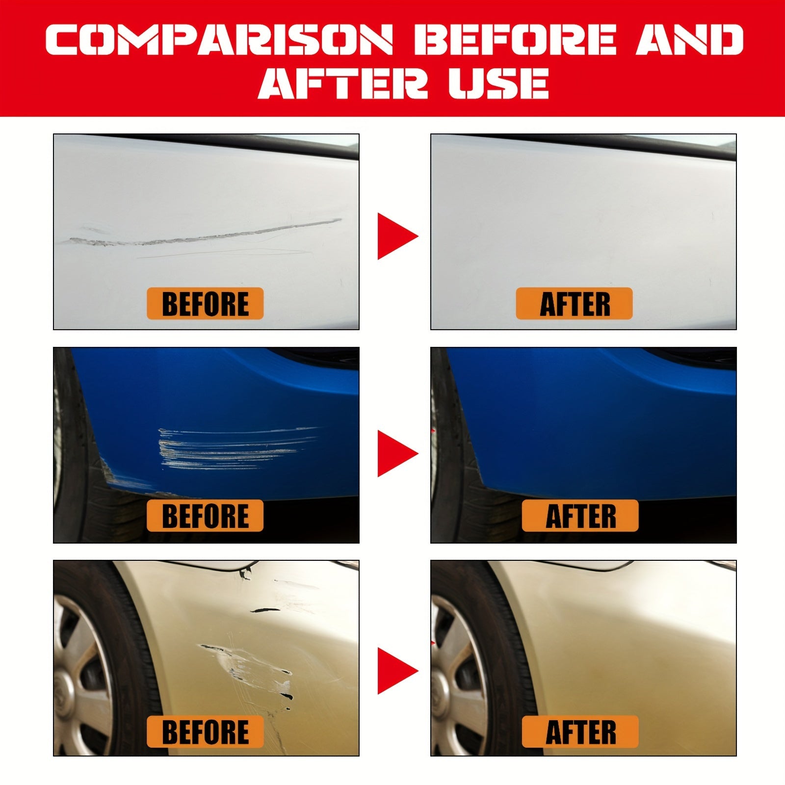 Avtomobilingizning porlashini bizning Yuqori Porlash Avtomobil Qichish Ta'mirlash Vaksimiz bilan tiklang. Ushbu mustahkam keramika qoplamasi uzoq muddatli himoya ta'minlaydi va yorqinlikni tiklaydi. Barcha ranglar uchun mos.