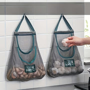Wall-Mounted Fruit and Vegetable Organizer Multi-Purpose Kitchen Storage Net Bag