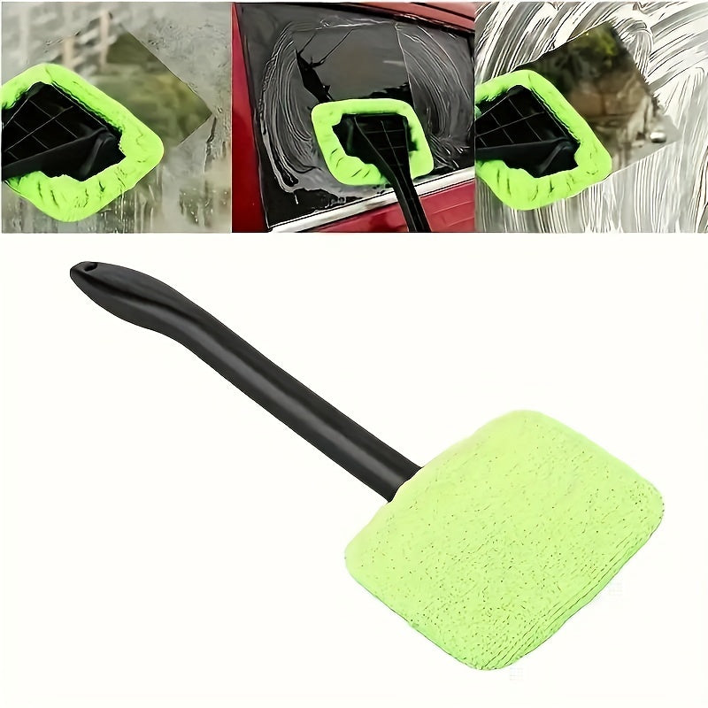 Waterproof Car Glass Cleaning Brush with Long Handle and Ultra-Fine Fibers