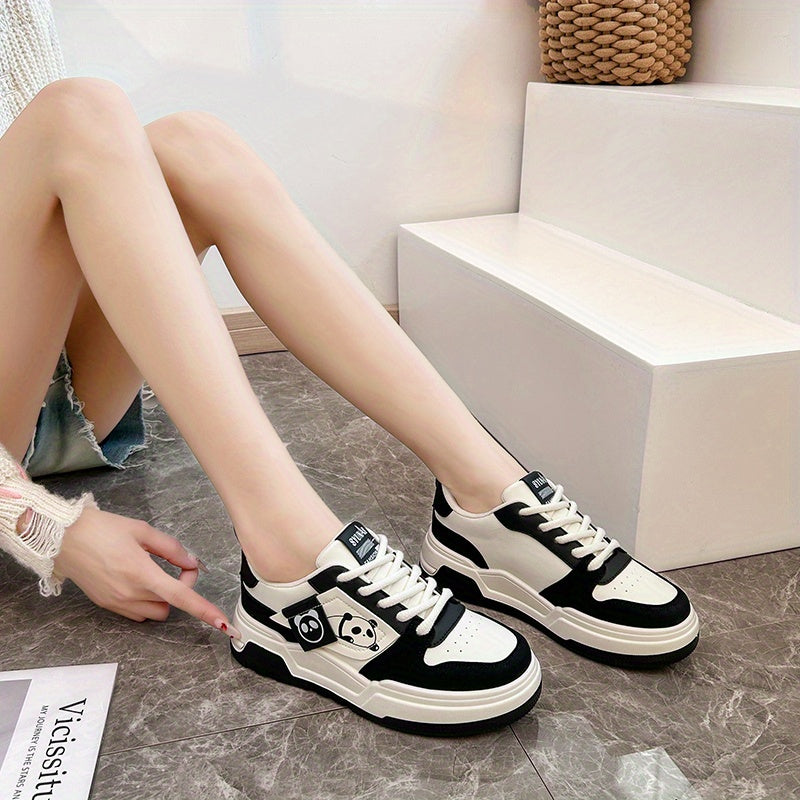 Women's Casual Thick-Soled Sneakers Spring 2025 Panda Style Alex Shoes