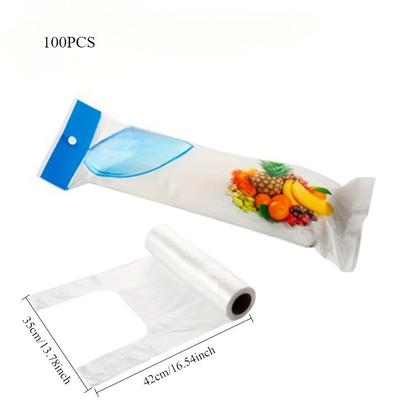 100pcs Household PE Fresh-keeping Bags Thickened Vacuum Sealing Hand-held