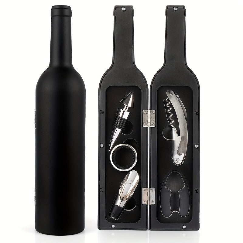 Portable Wine Opener Set Metal and Plastic No Electricity Gift for Holidays