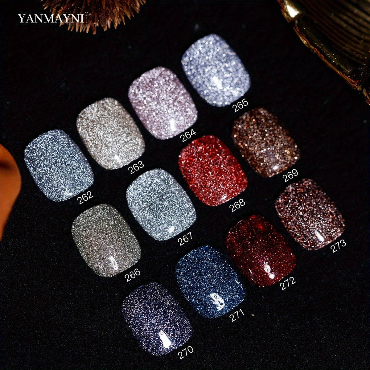 Sparkling Reflective Glitter Gel Nail Polish Disco DJ Style Fragrance-Free 7.5ml