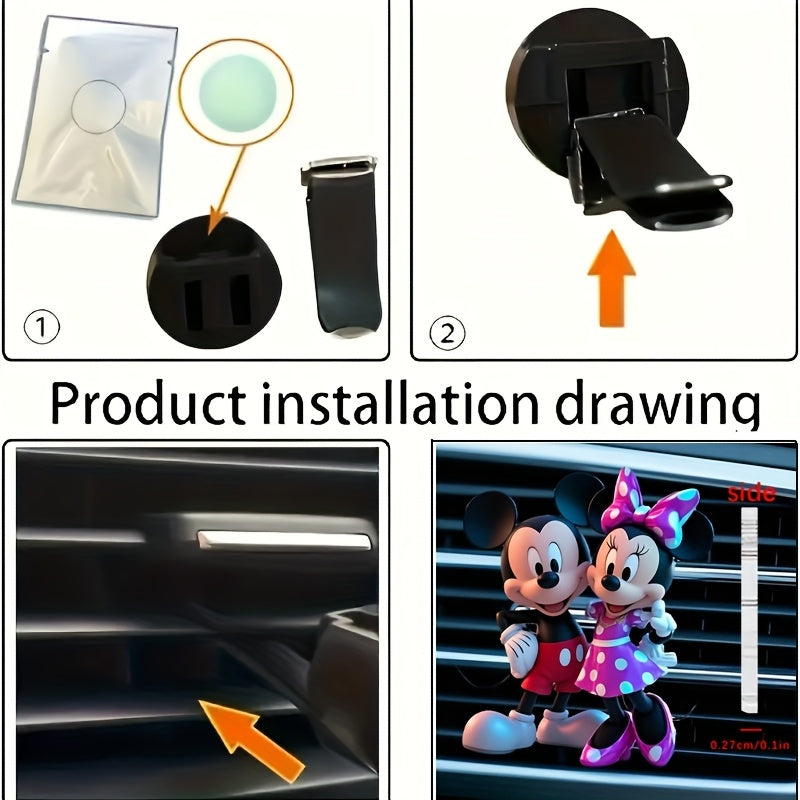 Uniseks plastik 2D tekis avtomobil hidi bilan Disney personajlari