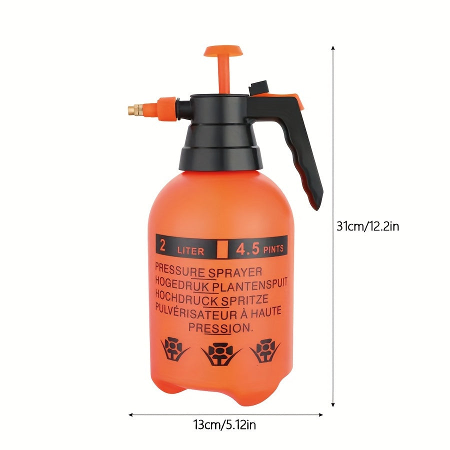 Ручной лейка для воды большой емкости 2L пластиковая для сада и газона, регулируемый латунный распылитель