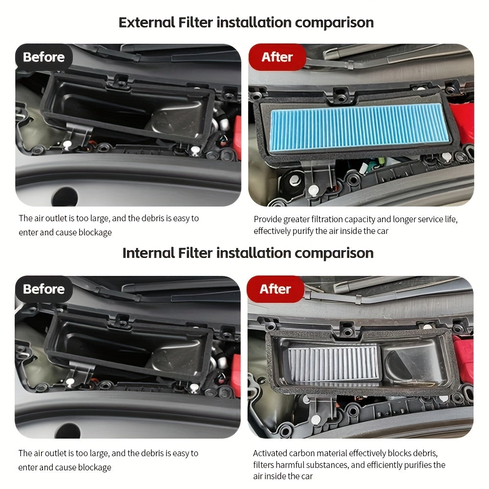 Universal Car Air Intake Filter for Tesla Model 3 and Y Black Mesh