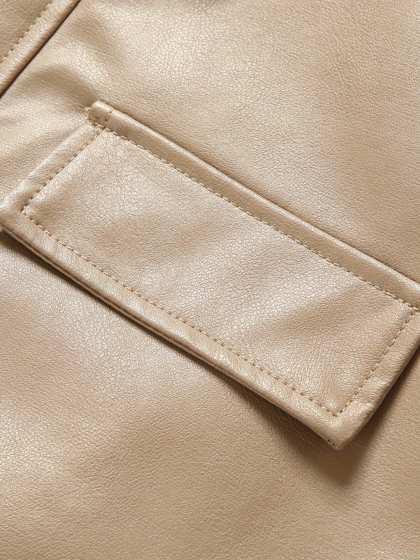 Мужская черная ретро-кожаная куртка из PU с молнией, повседневный уличный стиль с клапанами карманов