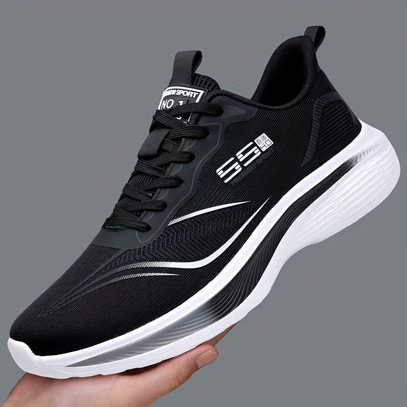Men's Casual Sneakers Breathable Lightweight Durable Low Top Cloud Pattern MD Outsole