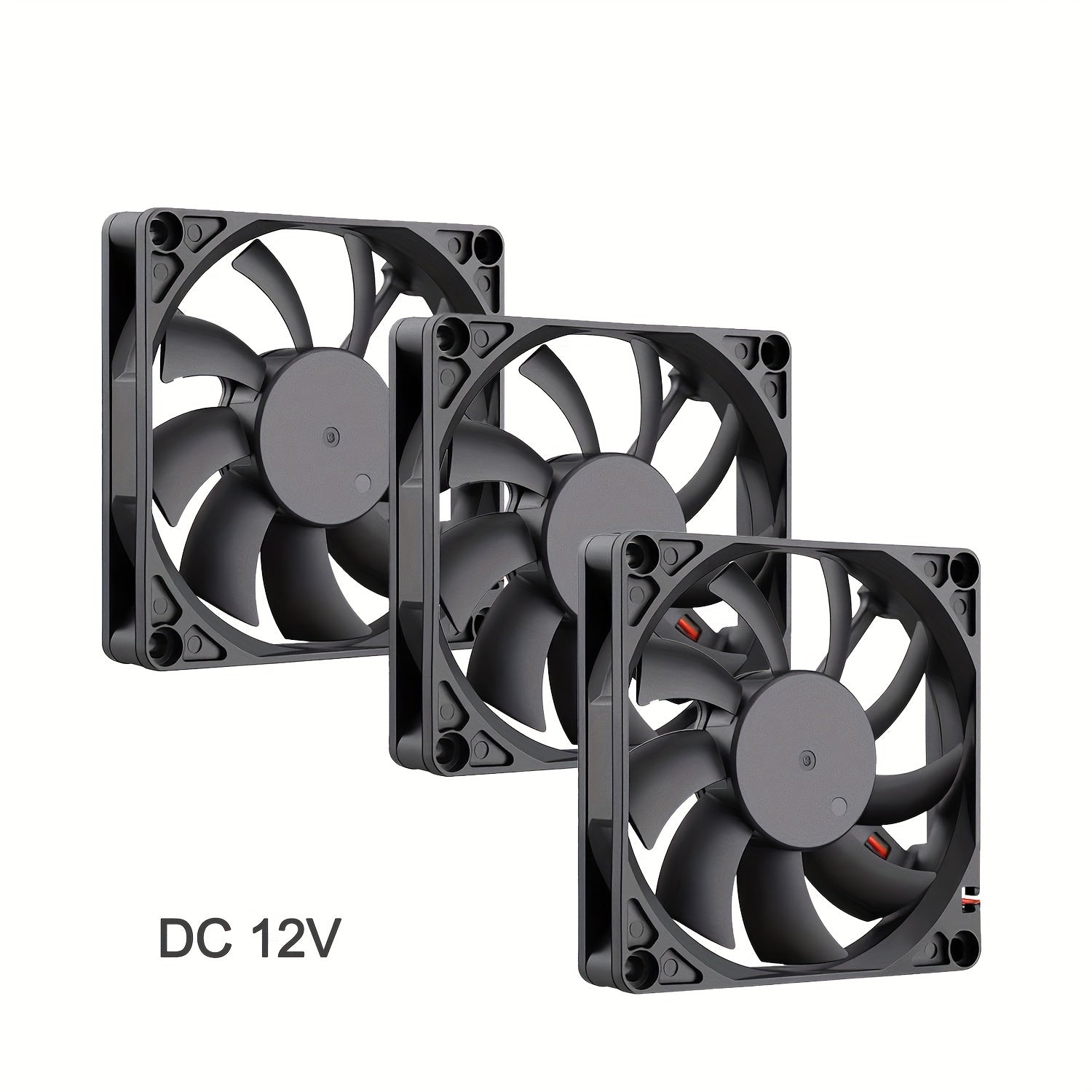 3 Pack 80mm Computer Cooling Fans 12V 24V CPU Cooler Case Fans