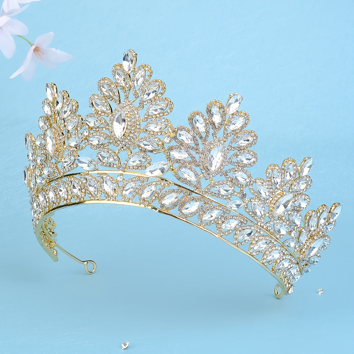 Rhinestone Alloy Tiara for Women Girls Party Prom Bridal Crown Head Accessory