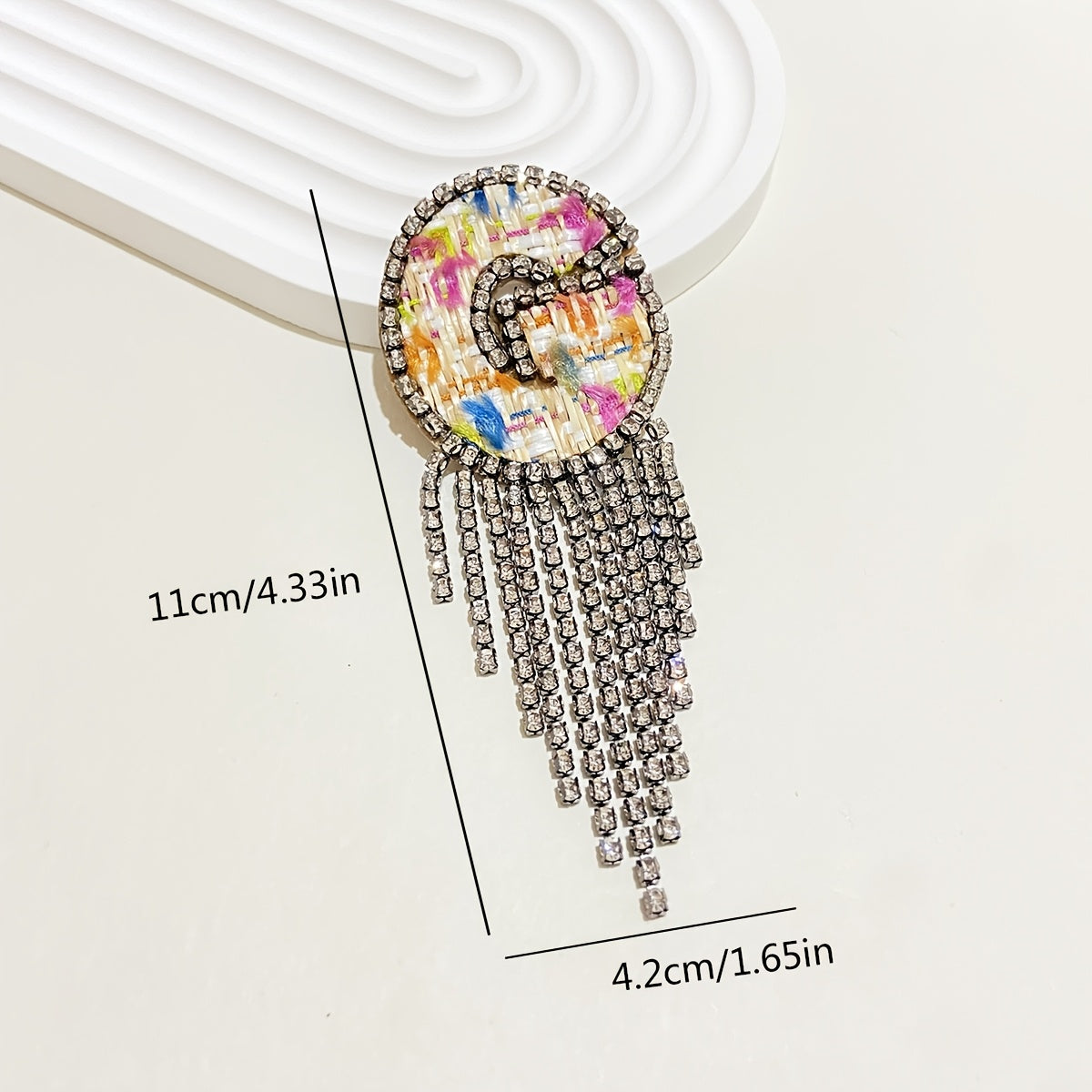 Women's Rhinestone Letter Brooch Irregular Woven Design Jewelry