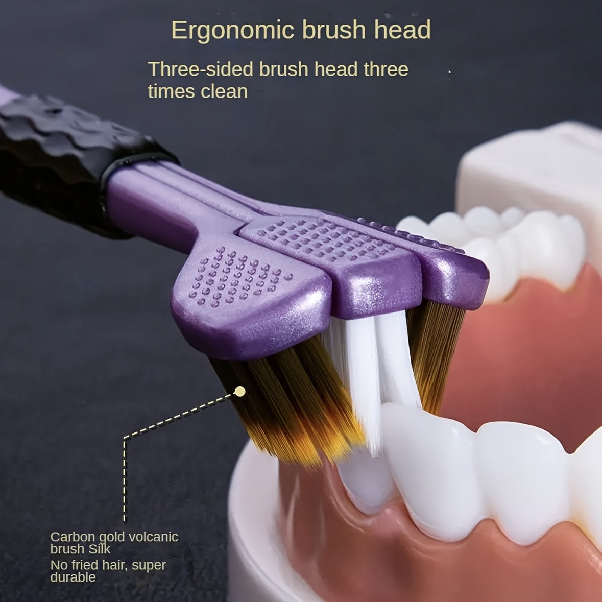 2-Pack Toothbrushes for Deep Cleaning with Tongue Scraper Soft Bristles