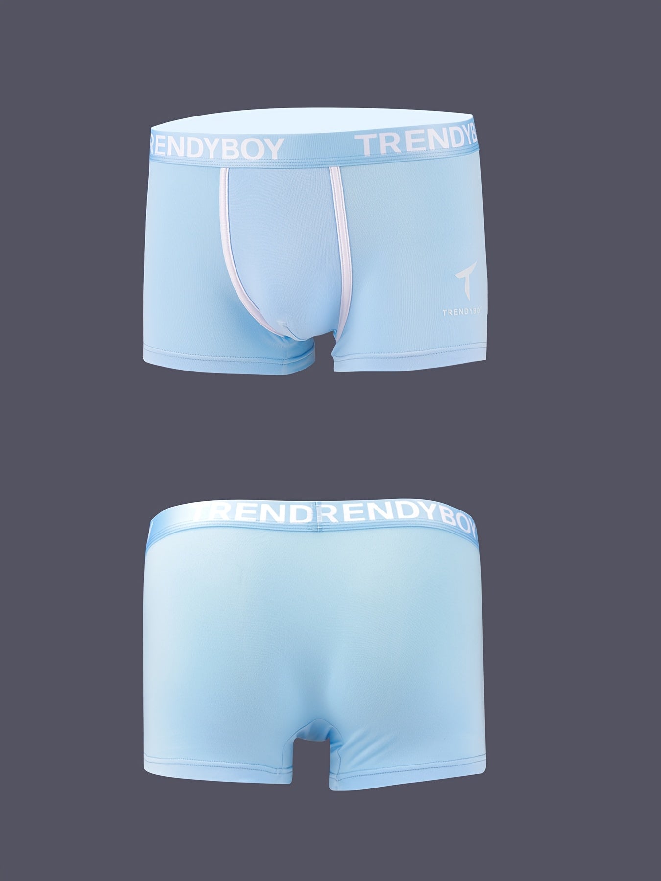 Erkaklar uchun 3 ta to'plam Trendyboy boxer shortlari, nafas oladigan mato, geometrik naqshli to'qima dizayni. 95% polyester, 5% elastan materialidan tayyorlangan.