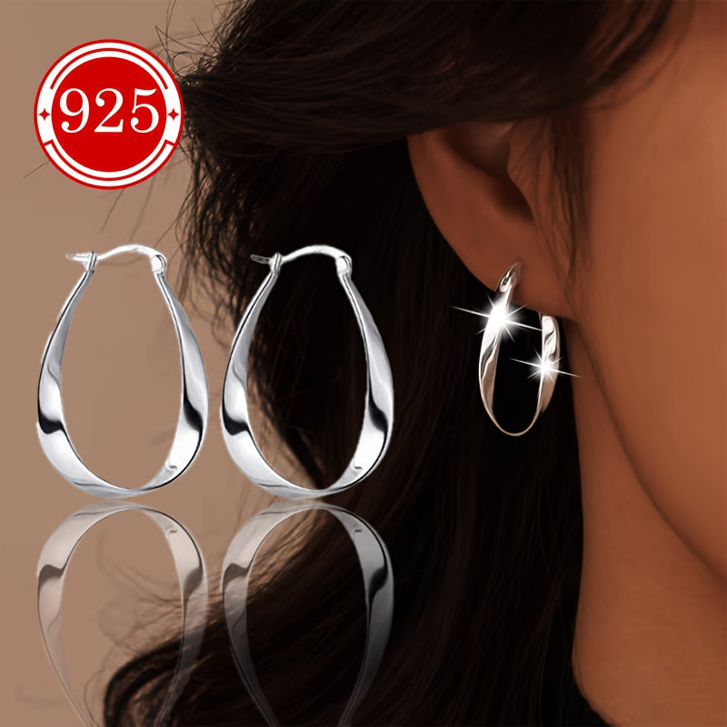 Women's Silver Earrings Hypoallergenic Niche Design for Daily Wear and Gifts