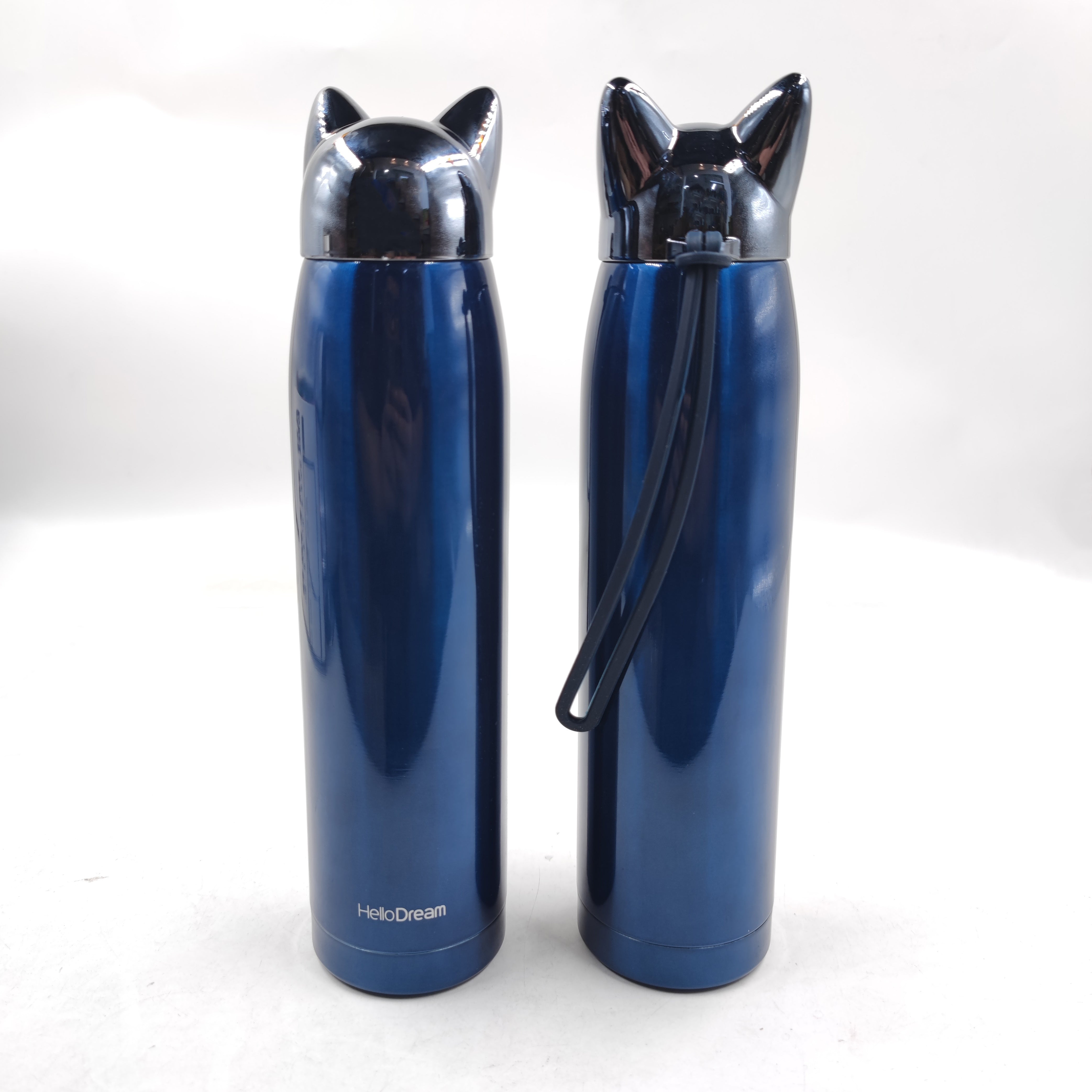 Insulated Travel Mug 320ml Stainless Steel Vacuum Cup with Cat Ears BPA Free Kawaii Design
