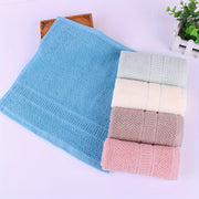 Set of 4 Cotton Long-Haired Face and Hand Towels 34x34cm Soft Absorbent Quick-Drying