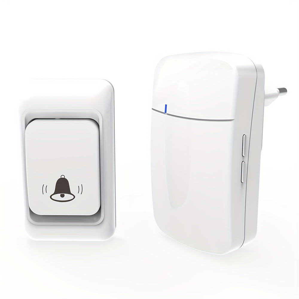 Wireless Doorbell System 304.8m Range Battery Powered 38 Chimes Wall Mount