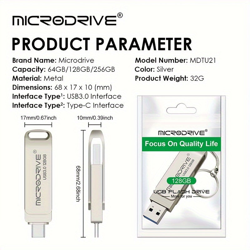 Microdrive W2 Pen Drive USB3.0 Flesh Drive 64GB/128GB/256GB