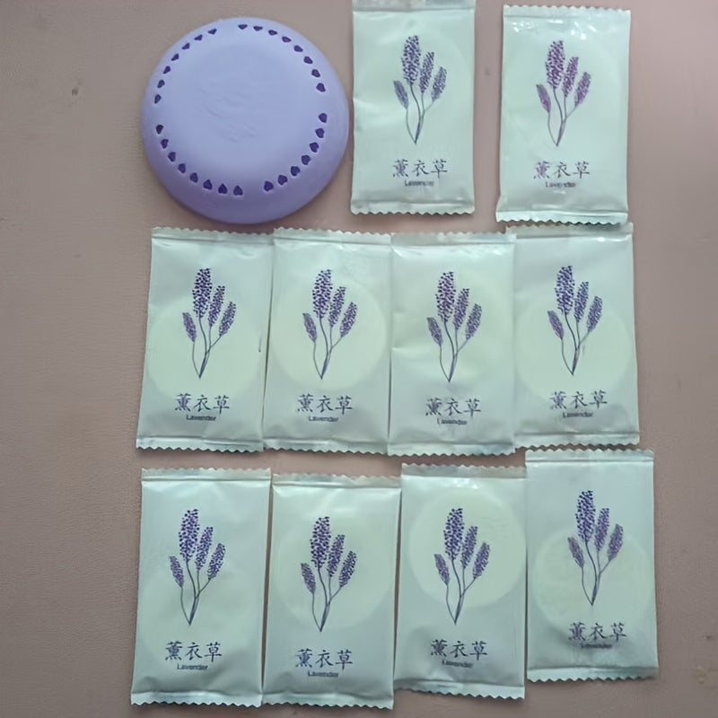 Long-Lasting Aromatherapy Air Freshener Refills 10-Pack with Case Solid Odor Eliminator Tablets Balm Scent