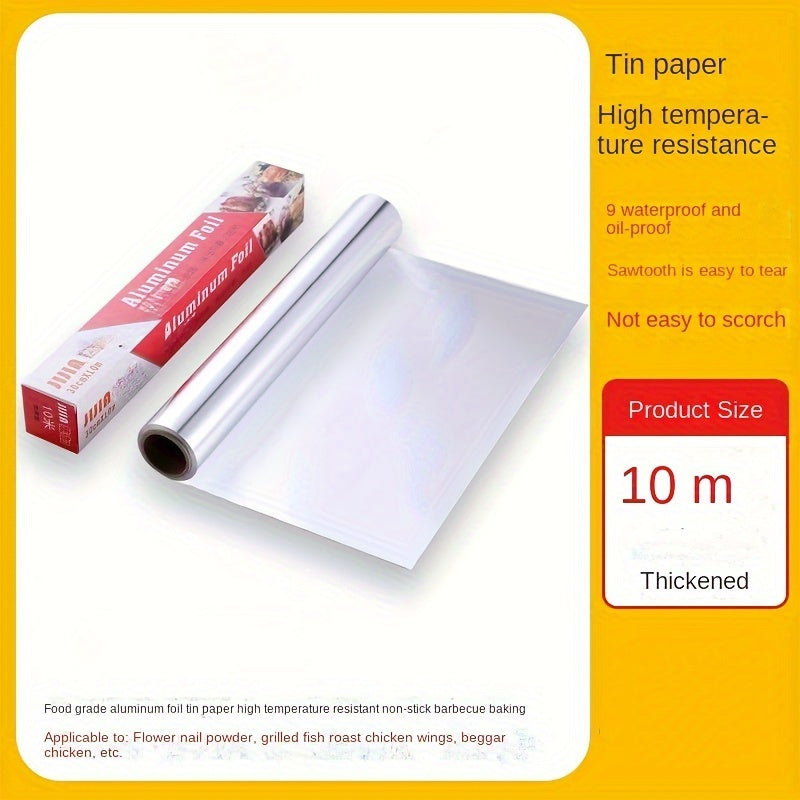 Rollo de papel de aluminio de grado alimentario para freidora de aire, horno, hornear, asar y envolver desechable para cocina