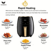 Kompakt havo fritüri 4.5L sig‘imi bilan pishirish pechasi, Yevropa standarti ro‘zg‘or uchun mo‘ljallangan