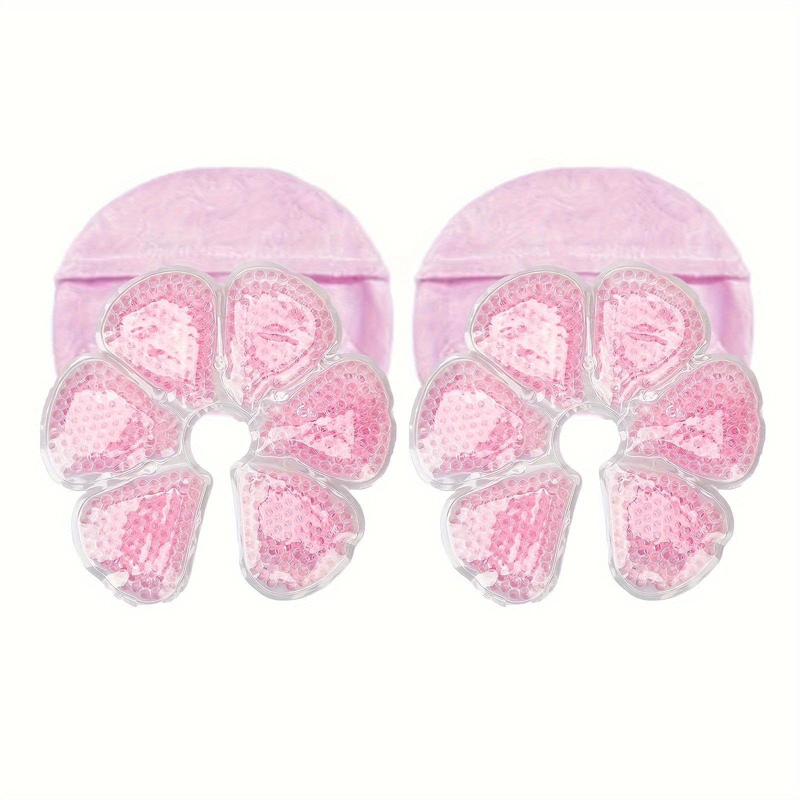 Pack de gel de pecho de felpa para unisex, conjunto de bolsas, calor y frío, leche, relajación