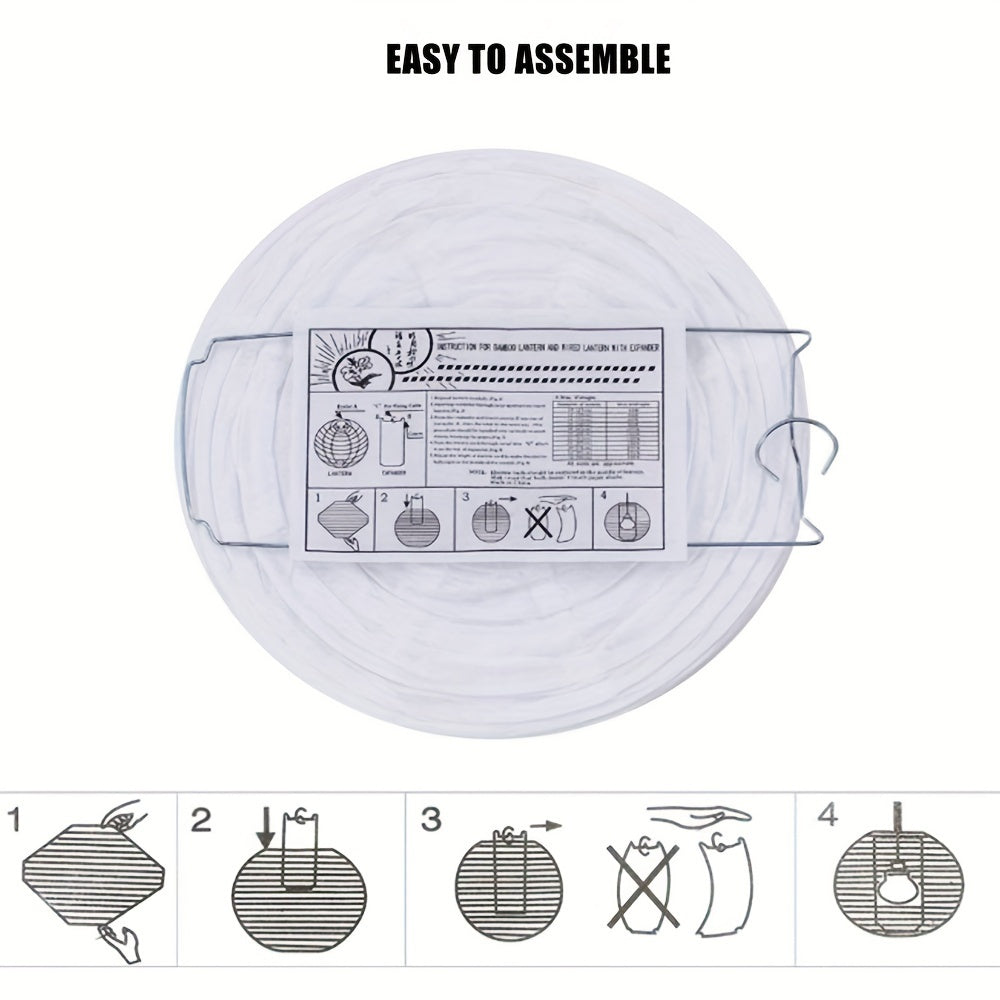 Lámparas de papel blancas variadas para bodas, jardines, fiestas y vacaciones. Juego de 32