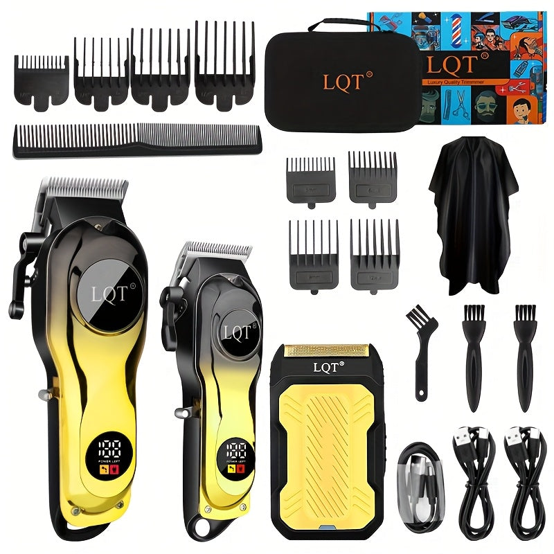 Afeitadora eléctrica inalámbrica con recortadora, recargable por USB para hombres