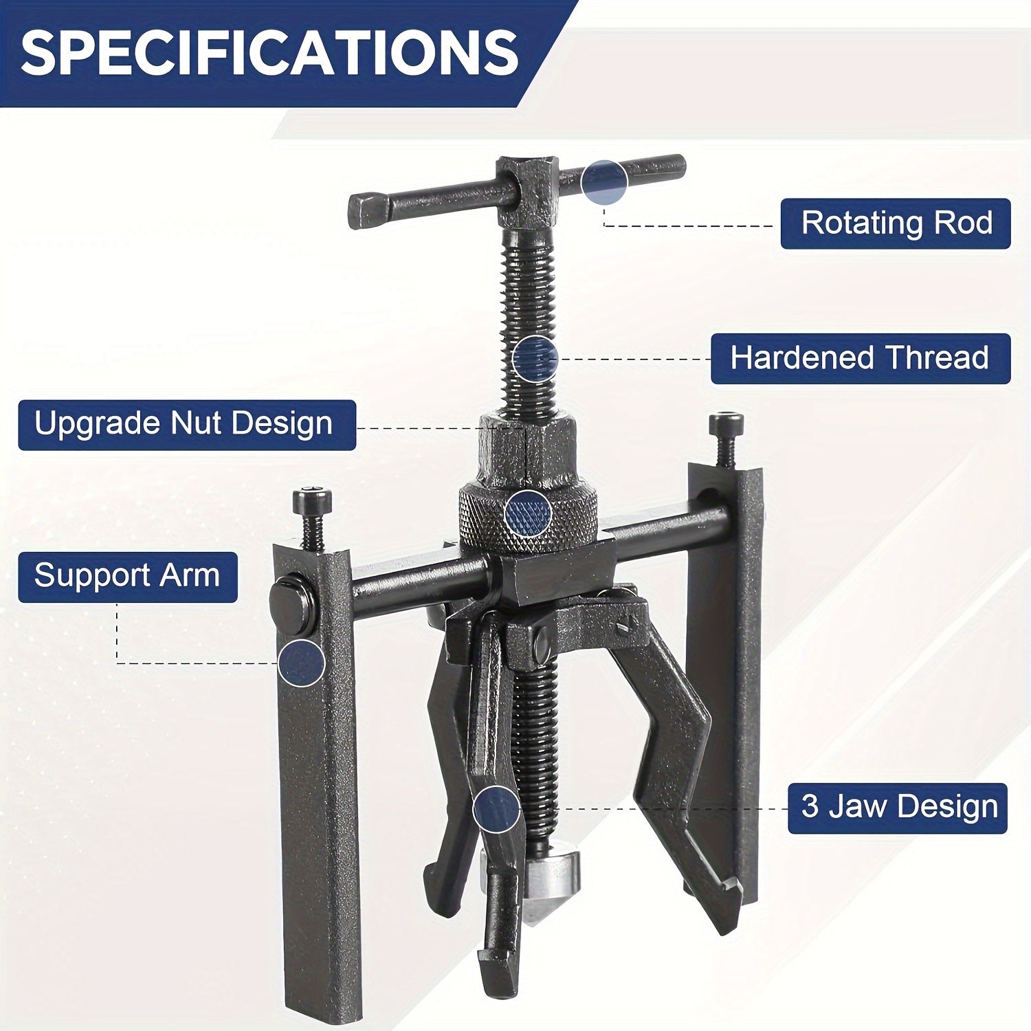 Набор из 3 регулируемых захватов для вытягивания, инструмент для автомобильных подшипников и шкивов