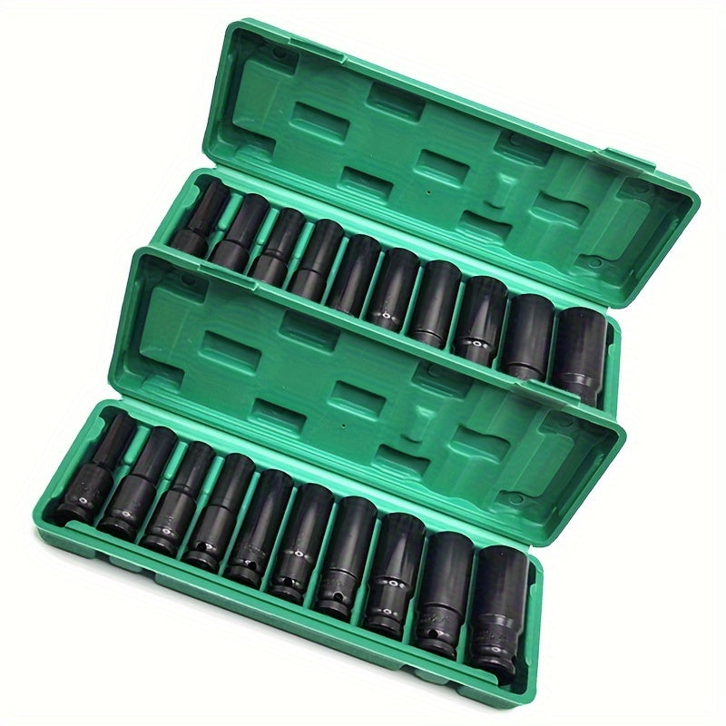 10pcs Impact Sleeve Wrench Adapter Set 1/2 Inch Deep Drive Carbon Steel