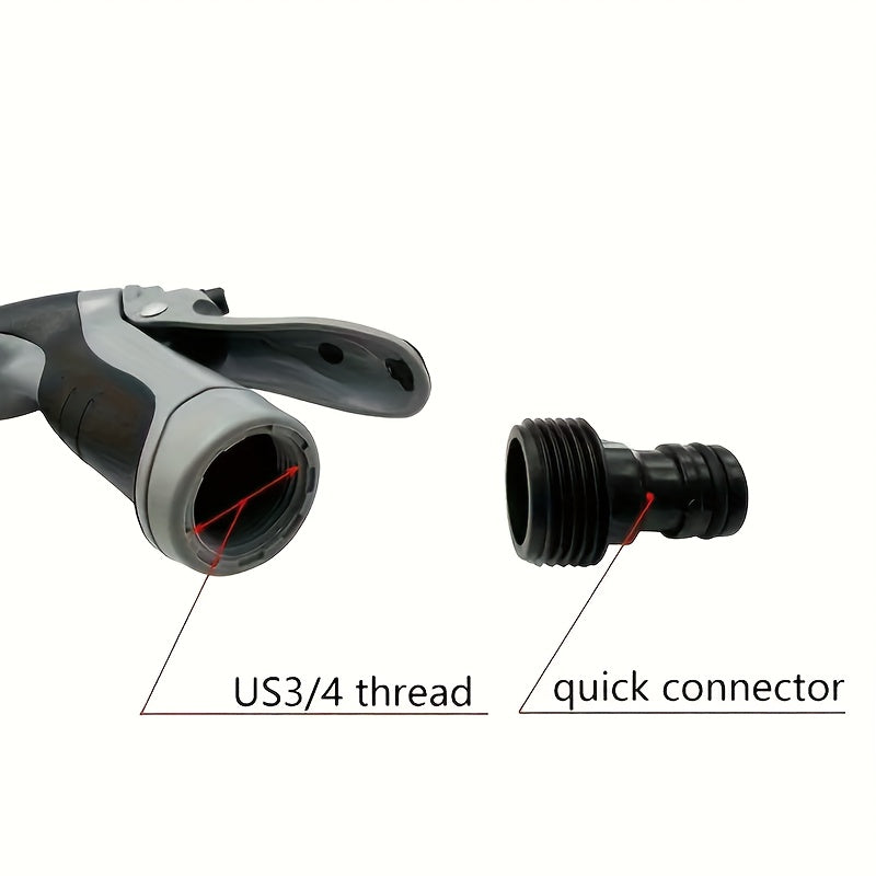 High-Pressure Multi-Function Car Wash Spray Gun with Quick Connect Adapter for Pet and Outdoor Cleaning